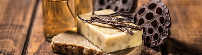 Handmade natural loofah soaps
