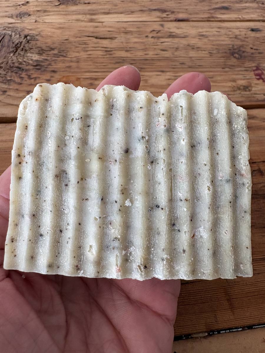 Handmade oatmeal and lavender soap